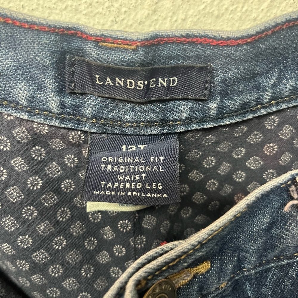 Lands' End Women's Straight Leg Blue Jeans - Picture 4 of 7